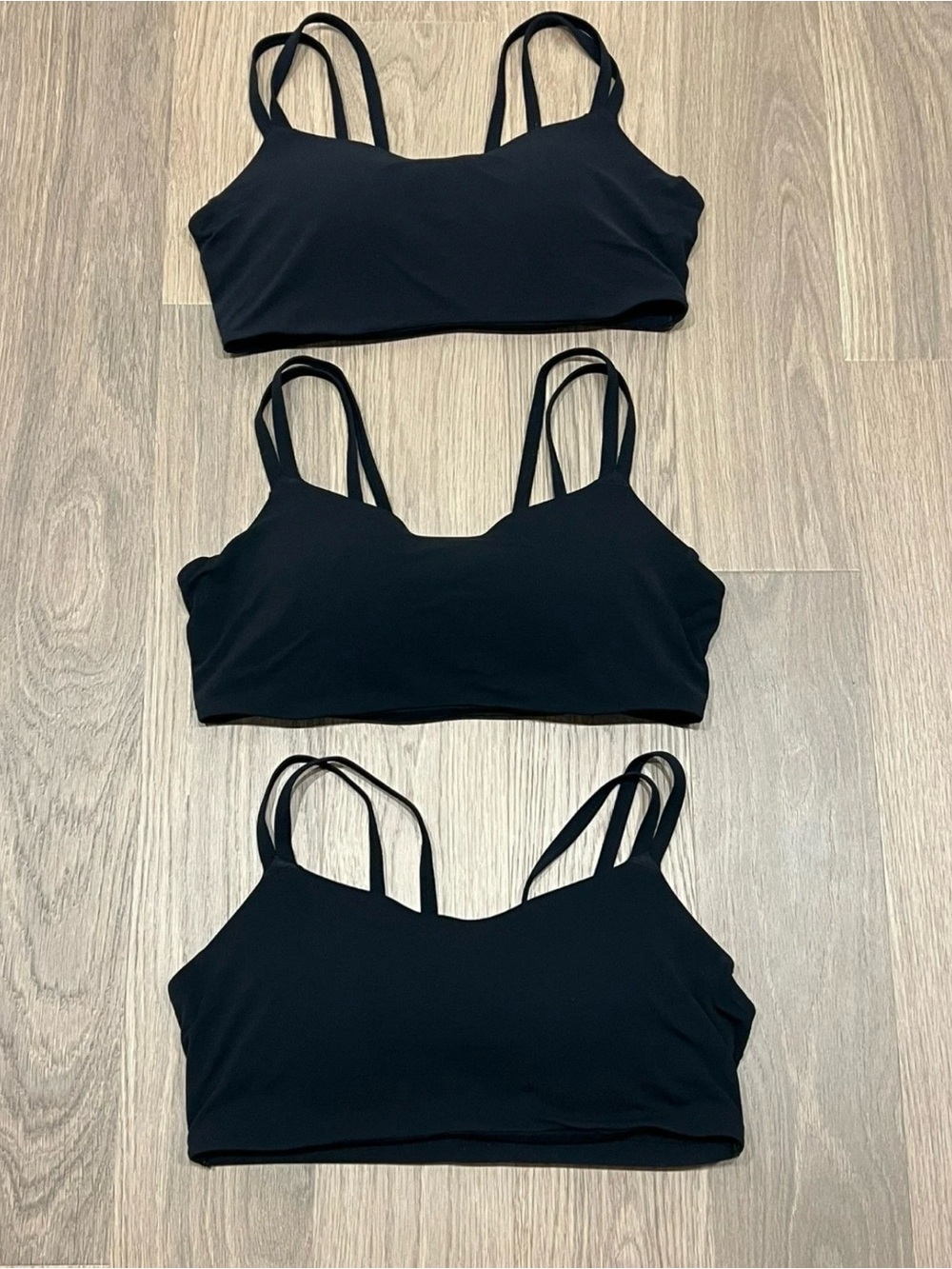 2X Womens Plus NIKE Black Zenvy Padded Strappy Sports Bra Top Lot 3 Set DRI-FIT